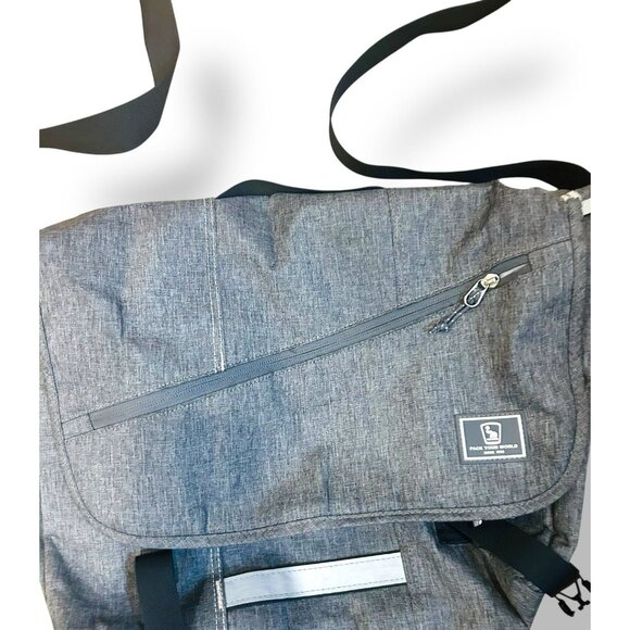 OIWAS Gray Messenger Bag Laptop Crossbody Shoulder Bag | 16"x13" | NWOT - Picture 5 of 14